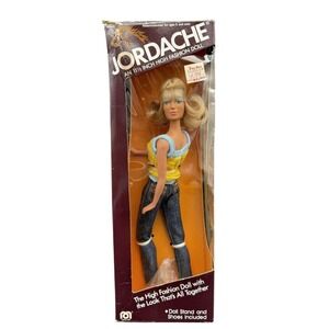 Mego Jordache Doll 11.5" High Fashion Blonde 18000 Stand & Shoes 1981 Vtg